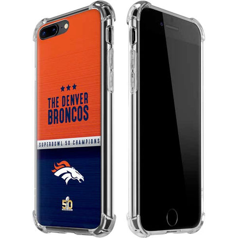 NFL Denver Broncos Super Bowl 50 Champions iPhone 7/8 Plus Clear Case