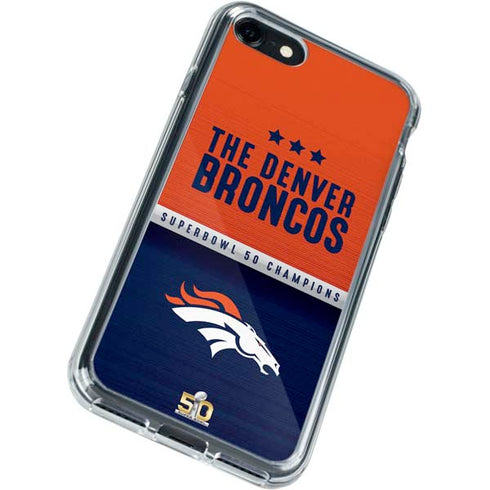 NFL Denver Broncos Super Bowl 50 Champions iPhone SE (2nd & 3rd Gen) Clear Case