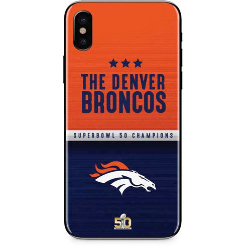 NFL Denver Broncos Super Bowl 50 Champions iPhone X Skin