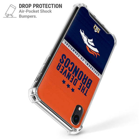 NFL Denver Broncos Super Bowl 50 Champions iPhone XR Clear Case