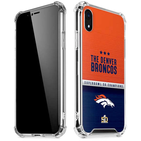 NFL Denver Broncos Super Bowl 50 Champions iPhone XR Clear Case