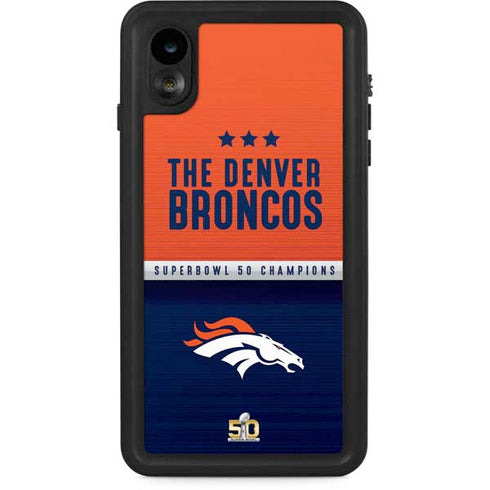 NFL Denver Broncos Super Bowl 50 Champions iPhone XR Waterproof Case