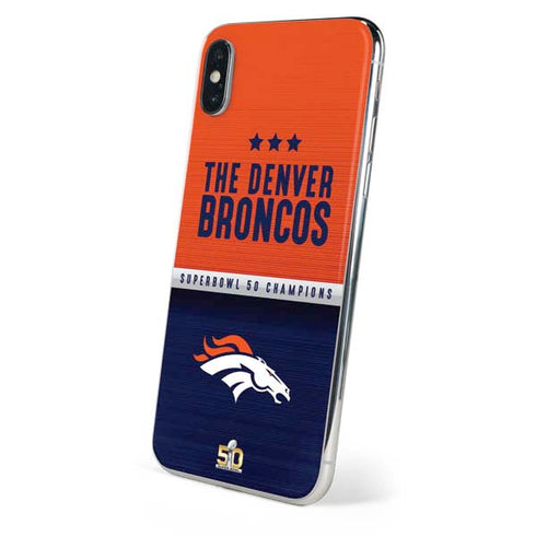 NFL Denver Broncos Super Bowl 50 Champions iPhone XS Skin