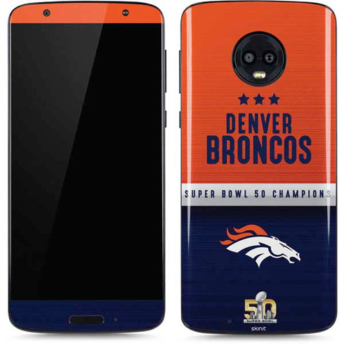 NFL Denver Broncos Super Bowl 50 Champions Moto G6 Skin