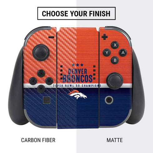NFL Denver Broncos Super Bowl 50 Champions Nintendo Switch Bundle Skin