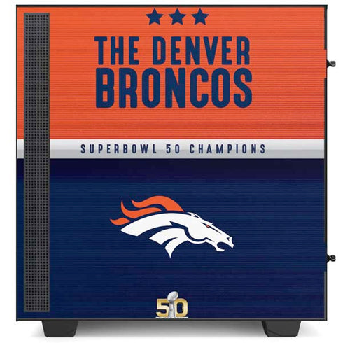 NFL Denver Broncos Super Bowl 50 Champions NZXT H510 Compact ATX Mid-Tower Case Skin