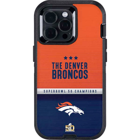 NFL Denver Broncos Super Bowl 50 Champions Otterbox Defender iPhone Skin