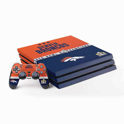 NFL Denver Broncos Super Bowl 50 Champions PS4 Pro Bundle Skin