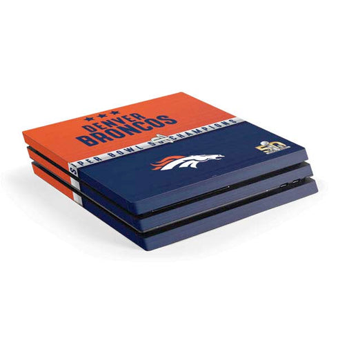 NFL Denver Broncos Super Bowl 50 Champions PS4 Pro Console Skin