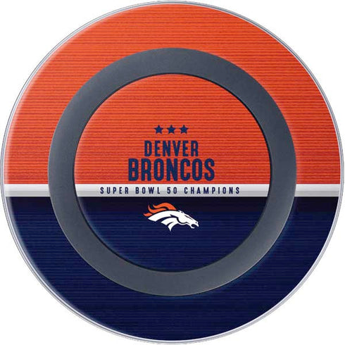 NFL Denver Broncos Super Bowl 50 Champions Wireless Charger Skin