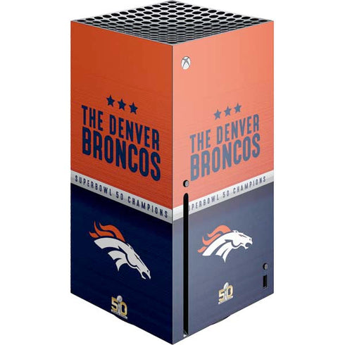 NFL Denver Broncos Super Bowl 50 Champions Xbox Series X Console Skin