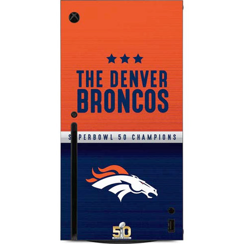 NFL Denver Broncos Super Bowl 50 Champions Xbox Series X Console Skin