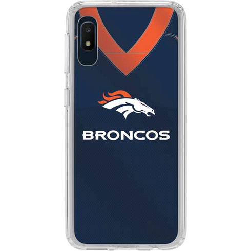 NFL Denver Broncos Team Jersey Galaxy A10e Clear Case