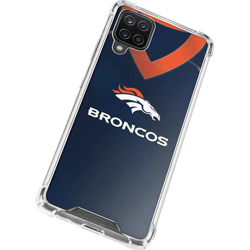 NFL Denver Broncos Team Jersey Galaxy A12 Clear Case