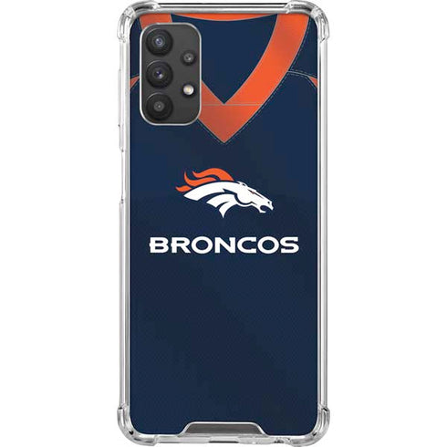 NFL Denver Broncos Team Jersey Galaxy A32 5G Clear Case