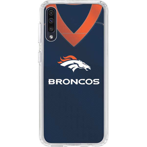 NFL Denver Broncos Team Jersey Galaxy A50 Clear Case