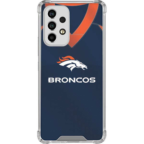 NFL Denver Broncos Team Jersey Galaxy A53 5G Clear Case