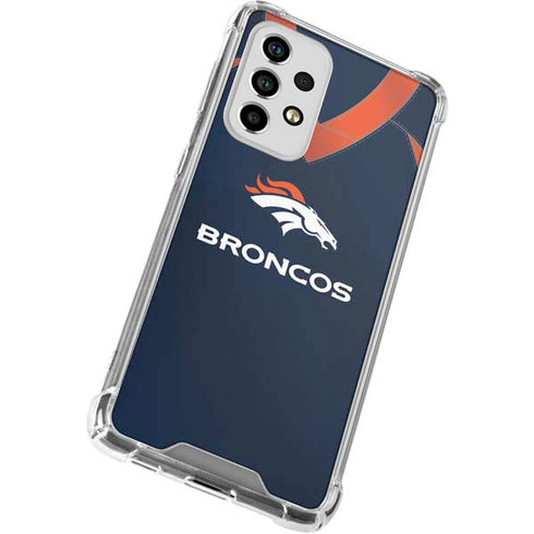 NFL Denver Broncos Team Jersey Galaxy A53 5G Clear Case