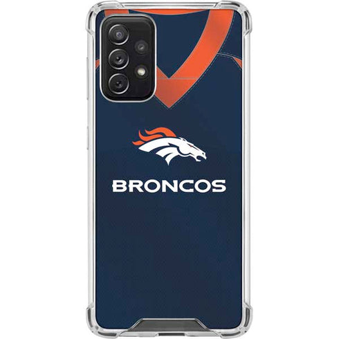 NFL Denver Broncos Team Jersey Galaxy A72 5G Clear Case