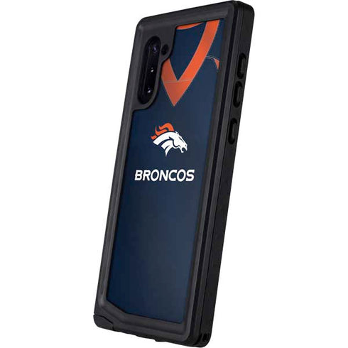 NFL Denver Broncos Team Jersey Galaxy Note 10 Waterproof Case