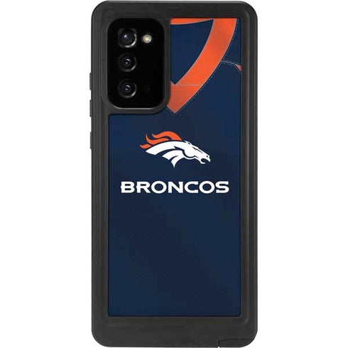 NFL Denver Broncos Team Jersey Galaxy Note20 5G Waterproof Case