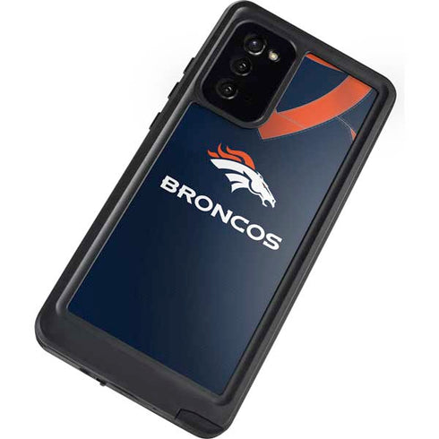 NFL Denver Broncos Team Jersey Galaxy Note20 5G Waterproof Case