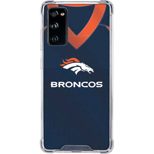 NFL Denver Broncos Team Jersey Galaxy S20 FE Clear Case