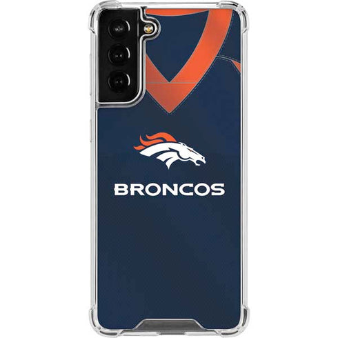 NFL Denver Broncos Team Jersey Galaxy S21 FE Clear Case