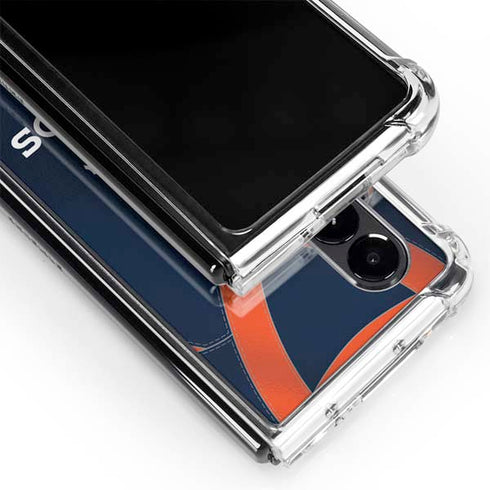 NFL Denver Broncos Team Jersey Galaxy Z Fold4 5G Clear Case