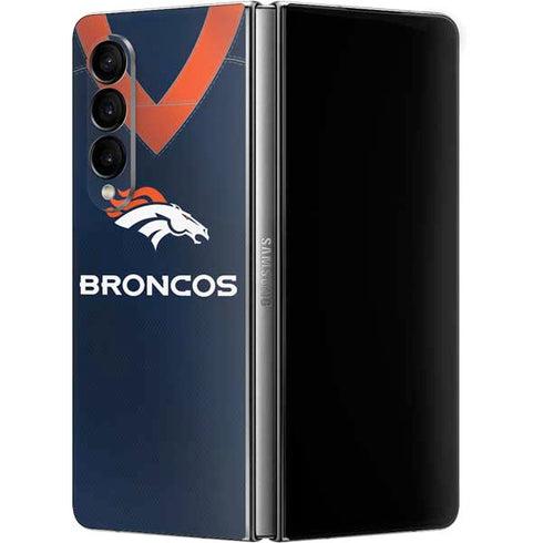 NFL Denver Broncos Team Jersey Galaxy Z Fold4 5G Skin