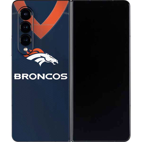 NFL Denver Broncos Team Jersey Galaxy Z Fold4 5G Skin