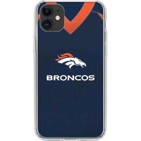 NFL Denver Broncos Team Jersey iPhone 11 Clear Case