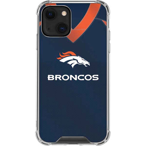 NFL Denver Broncos Team Jersey iPhone 15 Plus Clear Case