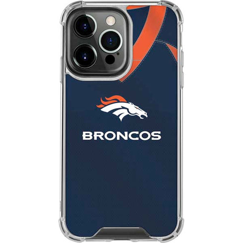 NFL Denver Broncos Team Jersey iPhone 14 Pro Clear Case