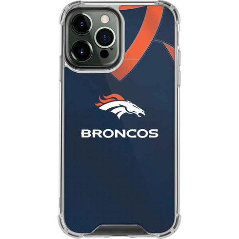 NFL Denver Broncos Team Jersey iPhone 15 Pro Max Clear Case
