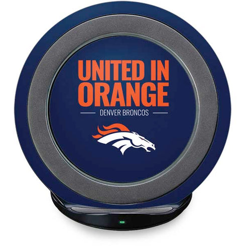 NFL Denver Broncos Team Motto Fast Charge Wireless Charging Stand Skin