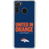 NFL Denver Broncos Team Motto Galaxy A21 Clear Case