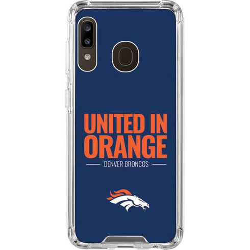 NFL Denver Broncos Team Motto Galaxy A30 Clear Case