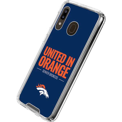 NFL Denver Broncos Team Motto Galaxy A30 Clear Case