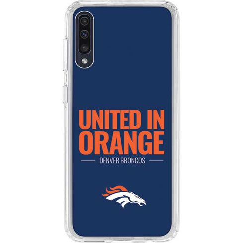 NFL Denver Broncos Team Motto Galaxy A50 Clear Case