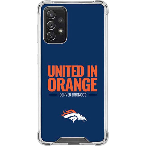 NFL Denver Broncos Team Motto Galaxy A72 5G Clear Case