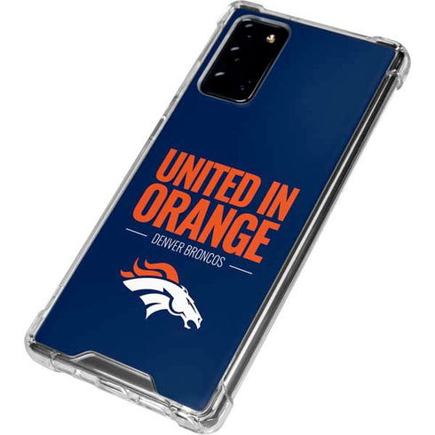 NFL Denver Broncos Team Motto Galaxy Note20 5G Clear Case
