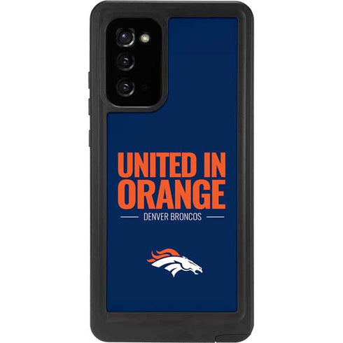 NFL Denver Broncos Team Motto Galaxy Note20 5G Waterproof Case