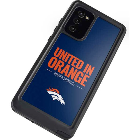 NFL Denver Broncos Team Motto Galaxy Note20 5G Waterproof Case