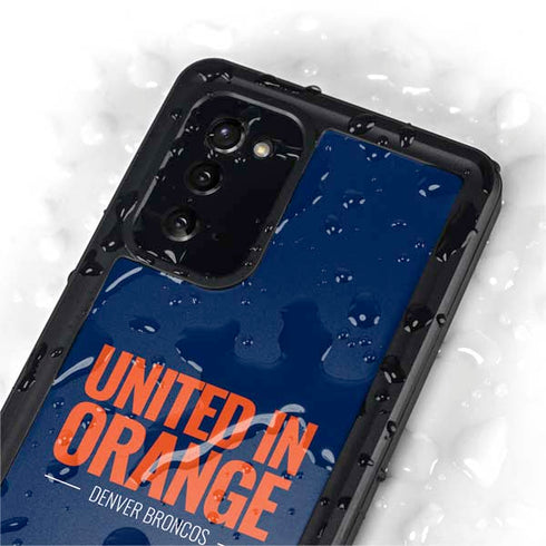 NFL Denver Broncos Team Motto Galaxy Note20 5G Waterproof Case