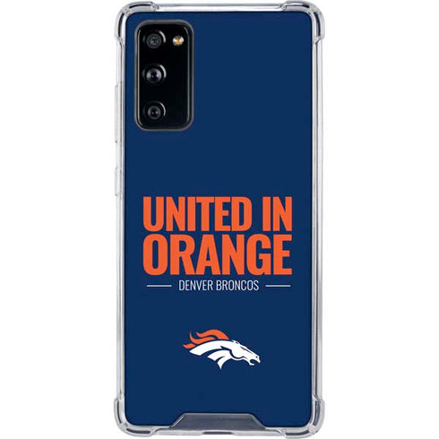 NFL Denver Broncos Team Motto Galaxy S20 FE Clear Case