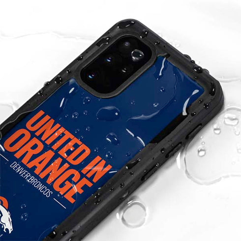 NFL Denver Broncos Team Motto Galaxy S20 Plus Waterproof Case