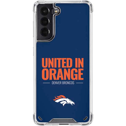 NFL Denver Broncos Team Motto Galaxy S21 5G Clear Case