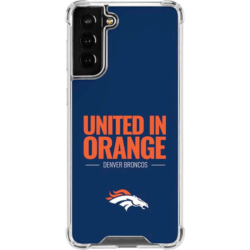 NFL Denver Broncos Team Motto Galaxy S21 FE Clear Case