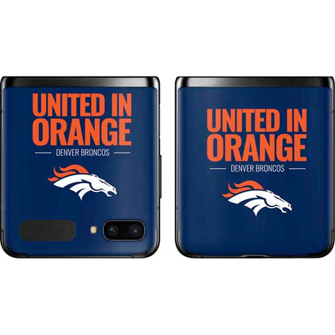 NFL Denver Broncos Team Motto Galaxy Z Flip Skin